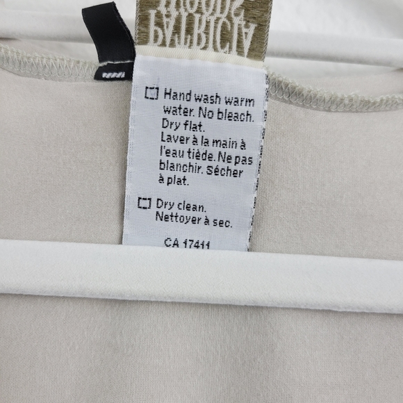 Patricia Woods Pour Filly + Colt Beige Tan Top With Crochet Detail Size Small - Picture 9 of 15